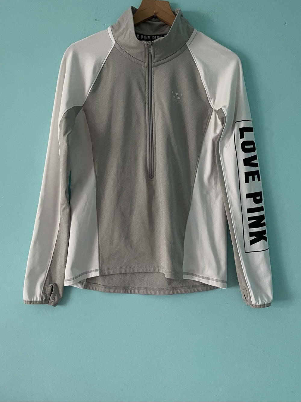 LOVE PINK Victoria’s Secret Ultimate 1/2 Zip Pullover Colorblock Jacket S